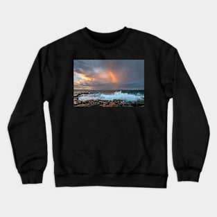 Sunset after storm, Point Cartwright, Sunshine Coast Crewneck Sweatshirt